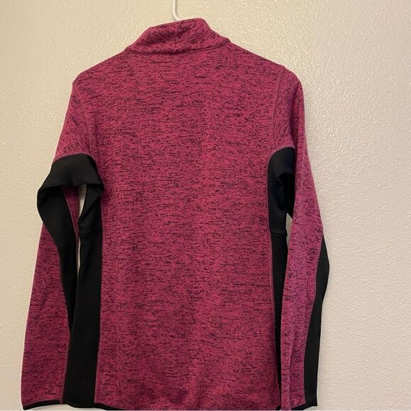 Andrew Marc New York Full Zip fleece lined knit Jacket fuchsia berry color -M - Picture 3 of 9